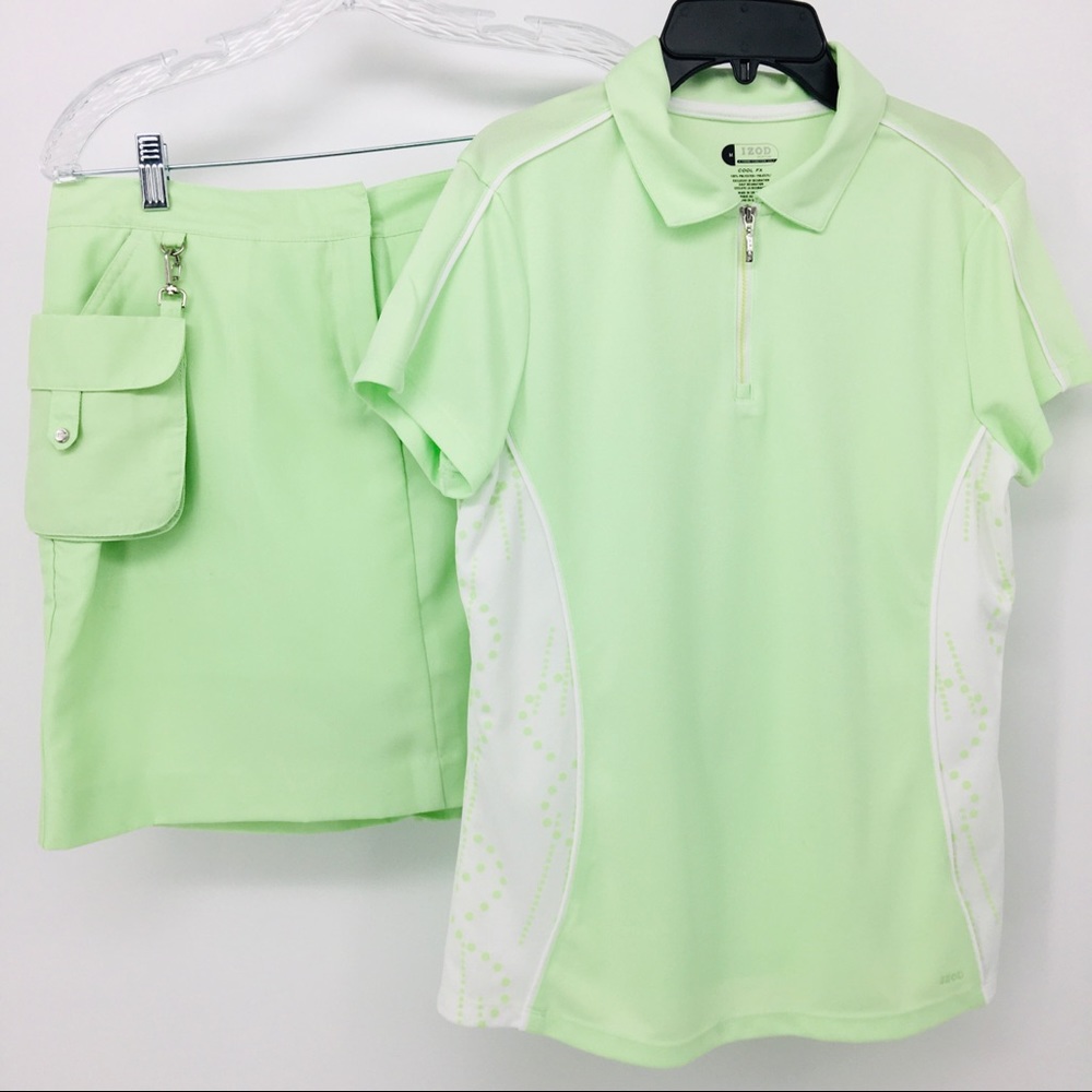 Izod X-Treme Performance Golf Outfit Lime Green